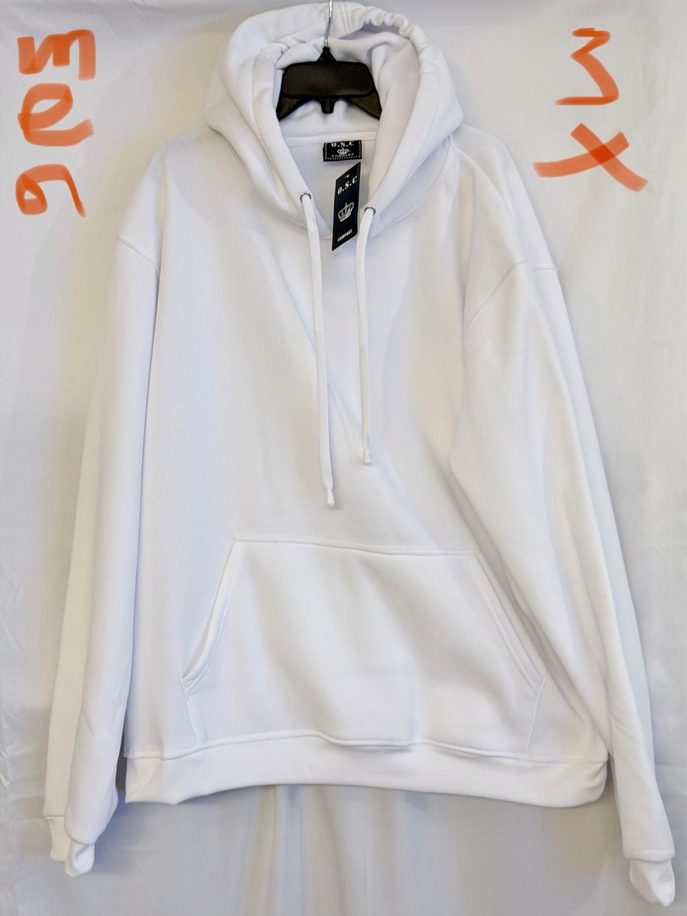 Classic White Pullover Hoodie by Unknown Brand